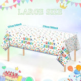 3-Pack Colorful Polka Dot Birthday Tablecloths – 54x108" Waterproof Plastic Covers for Parties