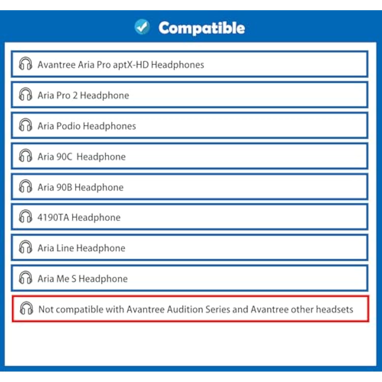 Professional Earpads Cushion Replacement Compatible With Avantree Aria Pro Aptx-Hd/Aria Pro 2 / Aria Podio/Aria 90C / Aria 90B / 4190Ta / Aria Line/Aria Me S Headphones Ear Pads