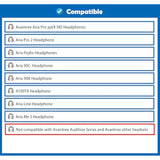 Professional Earpads Cushion Replacement Compatible With Avantree Aria Pro Aptx-Hd/Aria Pro 2 / Aria Podio/Aria 90C / Aria 90B / 4190Ta / Aria Line/Aria Me S Headphones Ear Pads