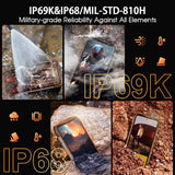 BL7000 5G Rugged Smartphone, 24GB+256GB/2TB Android 15 Rugged Phone, 50MP+20MP AI Camera, 6.78'' 120Hz Display, 7500mAh/33W, IP68/69K Waterproof