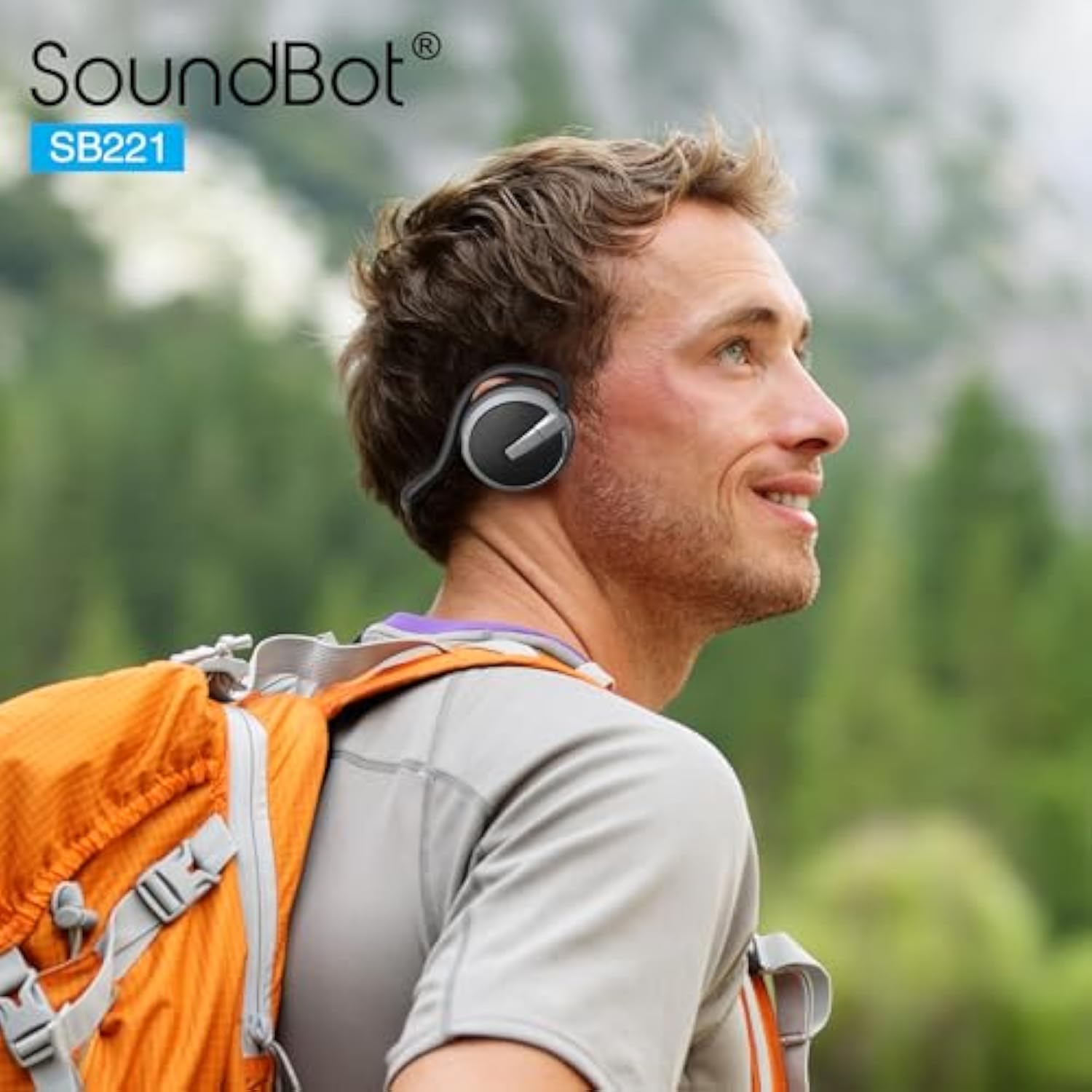 Soundbot SB221 HD Wireless Bluetooth 4.0 Sports-Active Headphones for 20Hrs Music Streaming & 25Hrs HandsFree Calling with Sweat Resistant Ergonomic Secure-Fit Design & Voice Command Support, Black