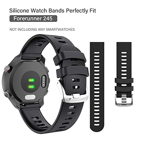 for Garmin Forerunner 245/165/55/645 Watch Band, 20mm Silicone Sport Watch Band Compatible with Garmin Vivoactive 5/3/Venu 2 Plus/Sq 2, for Galaxy