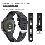 for Garmin Forerunner 245/165/55/645 Watch Band, 20mm Silicone Sport Watch Band Compatible with Garmin Vivoactive 5/3/Venu 2 Plus/Sq 2, for Galaxy