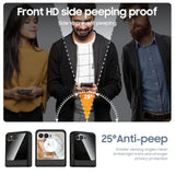 For Motorola Moto Razr 2024 Case/Razr 2025 Case, [Privacy Screen Protector & Hinge Protection] Slim Matte Pc Full Body Shockproof Rugged Durable Protective Cover For Razr 2024/2025, Black