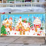 Christmas Garage Door Banner Gingerbread House Party Decorations Merry Christmas Garage Door Backdrop Sweet Xmas Winter Holiday Party Decor 6 X 13 Ft