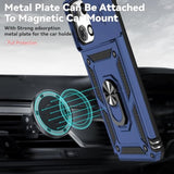 Motorola G 2026/Moto G Play 2026 Case with Screen Protector and Camera Cover, Military Grade, 16ft Drop Tested, Magnetic Kickstand Protective Case for Motorola G 2026, Blue