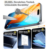 2-Pack Unbreakable 9H+ Screen Protector for iPhone 16 Plus, 12FT Drop, Full Coverage, Durable