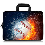 11.6" 12" 12.1" 12.5 Inch Laptop Handle Bag Neoprene Notebook Carrying Pouch Chromebook Sleeve Ultrabook Case Tablet Cover Fit Apple Macbook Air Hp Dell Lenovo Asus Samsung Google (Baseball Fire)