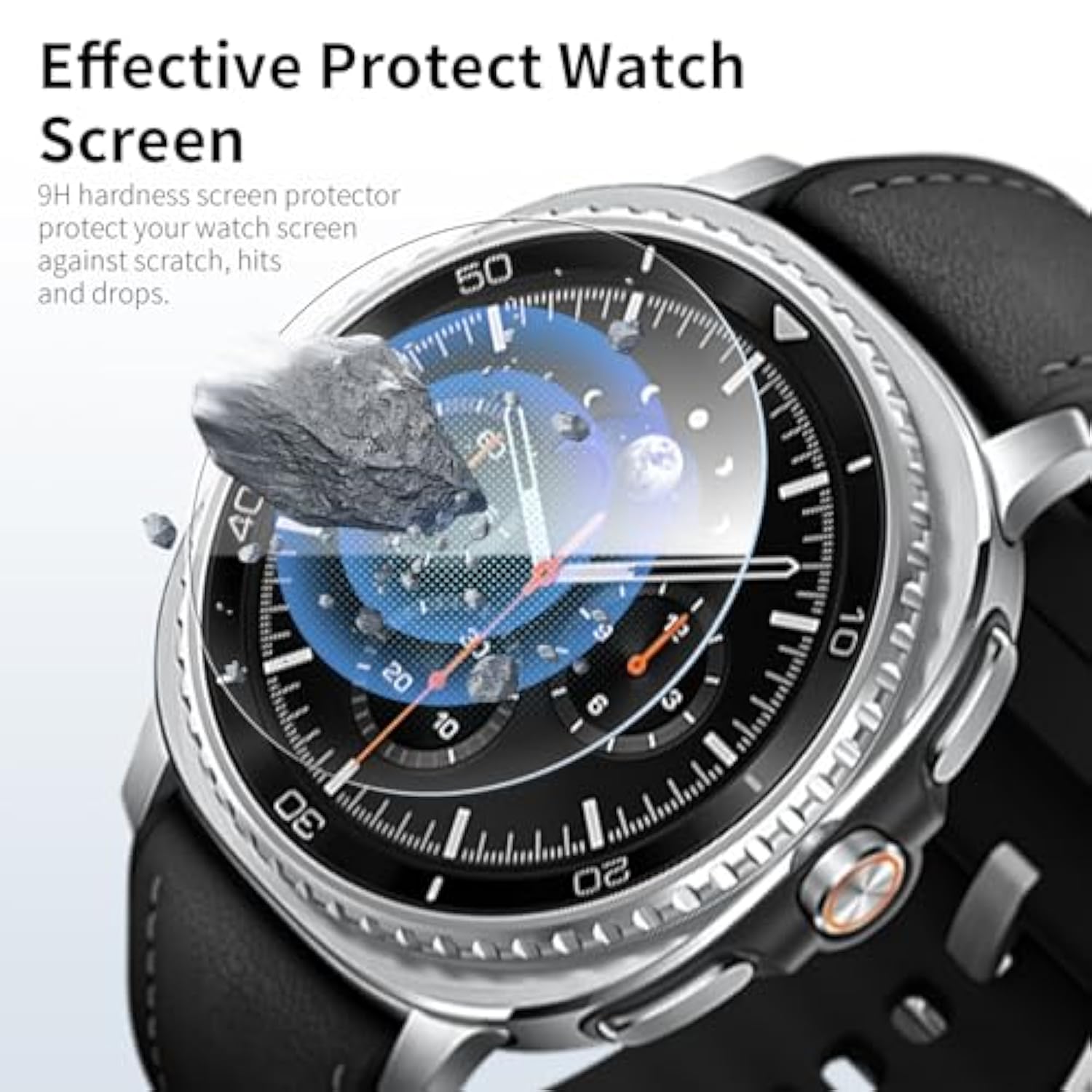 3 Pack For Samsung Galaxy Watch 8 Classic 46Mm Screen Protector With Auto-Alignment Installation Kit Accessories, Anti Scratch, Bubble Free Hd Tempered Glass Protective Film