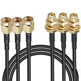 3-Pack 10Ft Rp-Sma Male To Female Extension Cable Wifi Router Antenna Extender