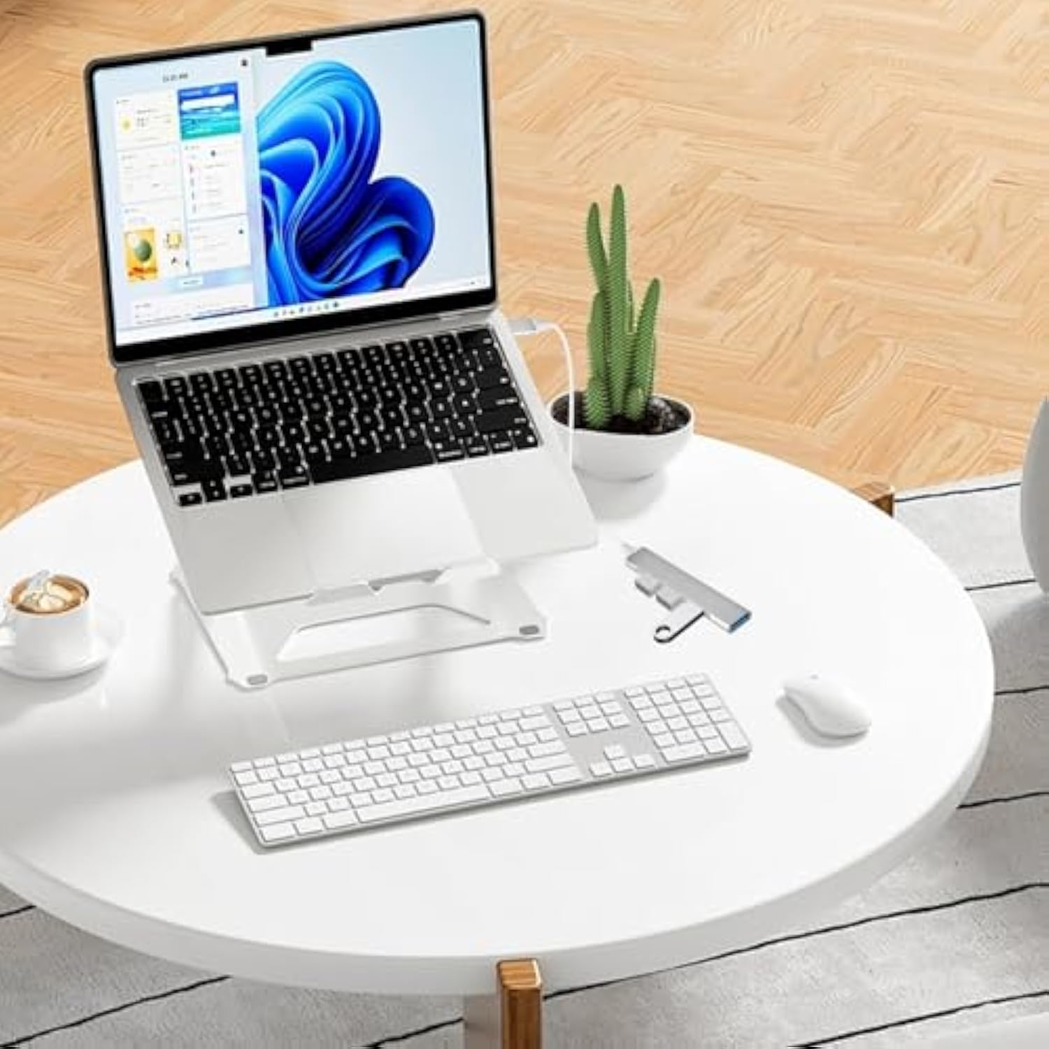 4 Ports Usb C To Usb Hub, Aluminum Type C To Usb A 3.0 Adapter, Plug And Play Usb Extender For Macbook Pro/Air, Laptop, Keyboard And Mouse