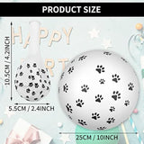 20 Pieces Dog Paw Balloons Funny Paw Print Balloons Pet Latex Balloons For Children'S Birthday Western Cowboy Farm Party Decoration Supplies