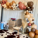 87pcs Cow Print Balloon Garland Kit Pink Brown Nude Western Rodeo Party Decor