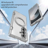 For Samsung Z Fold 7 Case Clear With Kickstand Hinge Protection Built-In Hd Glass Screen Protector Shockproof Protective Case For Galaxy Z Fold 7 2025 - Clear