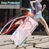 For Samsung Galaxy S25 Case Wallet For Women Girl[With 9 Card Holder]Marble Rose Gold Pu Leather Detachable Wrist Strap Fullbody Slim Shockproof Flip Phone Case For Samsung Galaxy S25,6.2”,2025