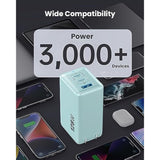 128W USB-C GaN 3-Port Foldable Wall Charger Fast Adapter for MacBook iPad iPhone