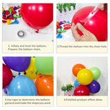 Colorful 111Pc Rainbow Balloon Arch Kit for Parties, Birthdays, Weddings & Celebrations