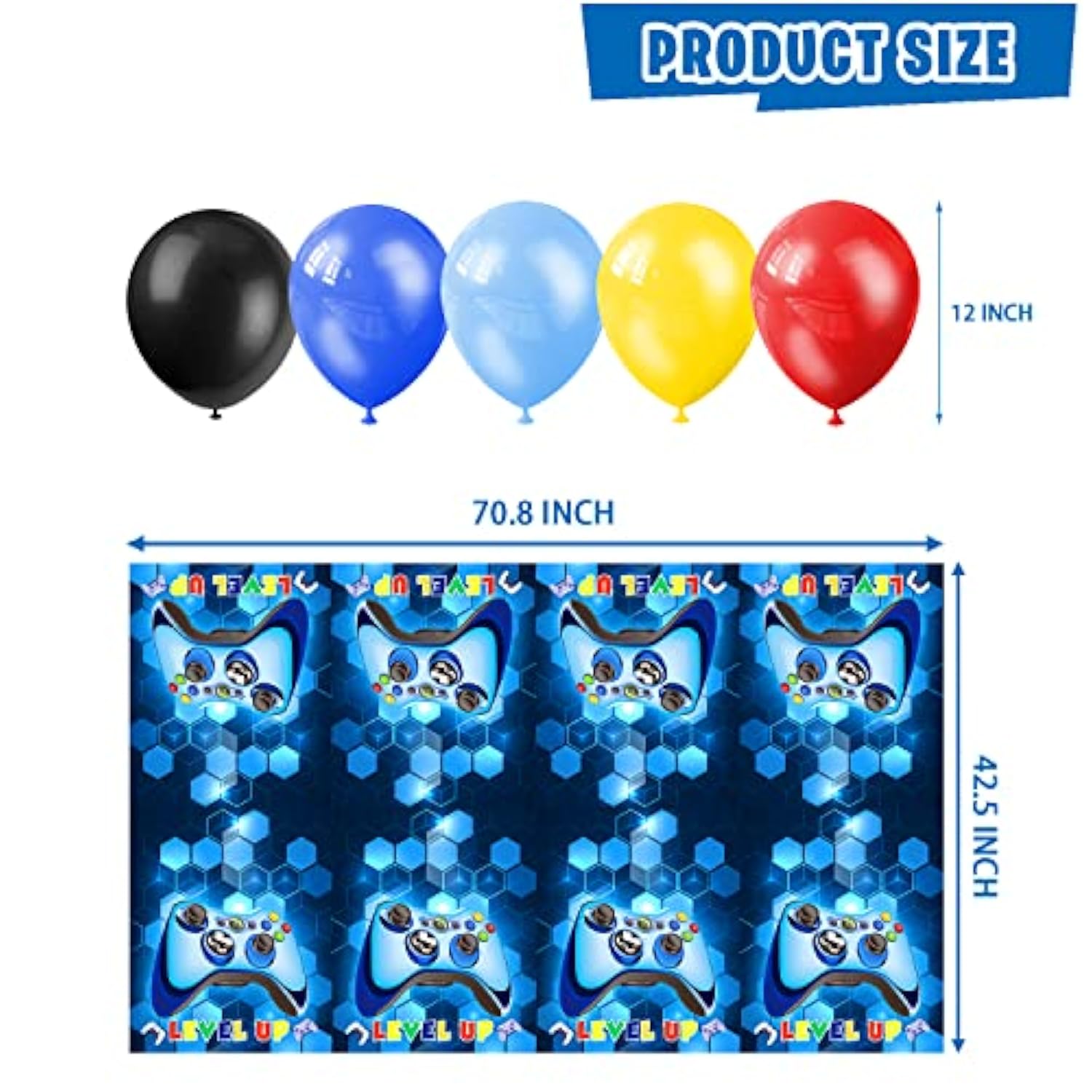Video Game Birthday Party Decorations - 109Pcs Gamer Gaming Party Supp