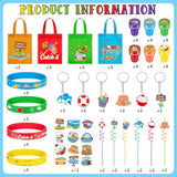 228 Pcs Fishing Themed Party Favors Fishing Birthday Gift Goodie Bag Drinking Straw Keychain Stamp Sticker Silicone Bracelet Punch Balloon For Kids Boys Girls Summer Birthday Themed Party Supplies