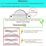 MOSISO Compatible with MacBook Pro 15 inch Case 2019 2018 2017 2016 Release A1990 A1707 with Touch Bar, Plastic Hard Shell Case&Sleeve Bag&Keyboard Cover&Webcam Cover&Screen Protector, Black