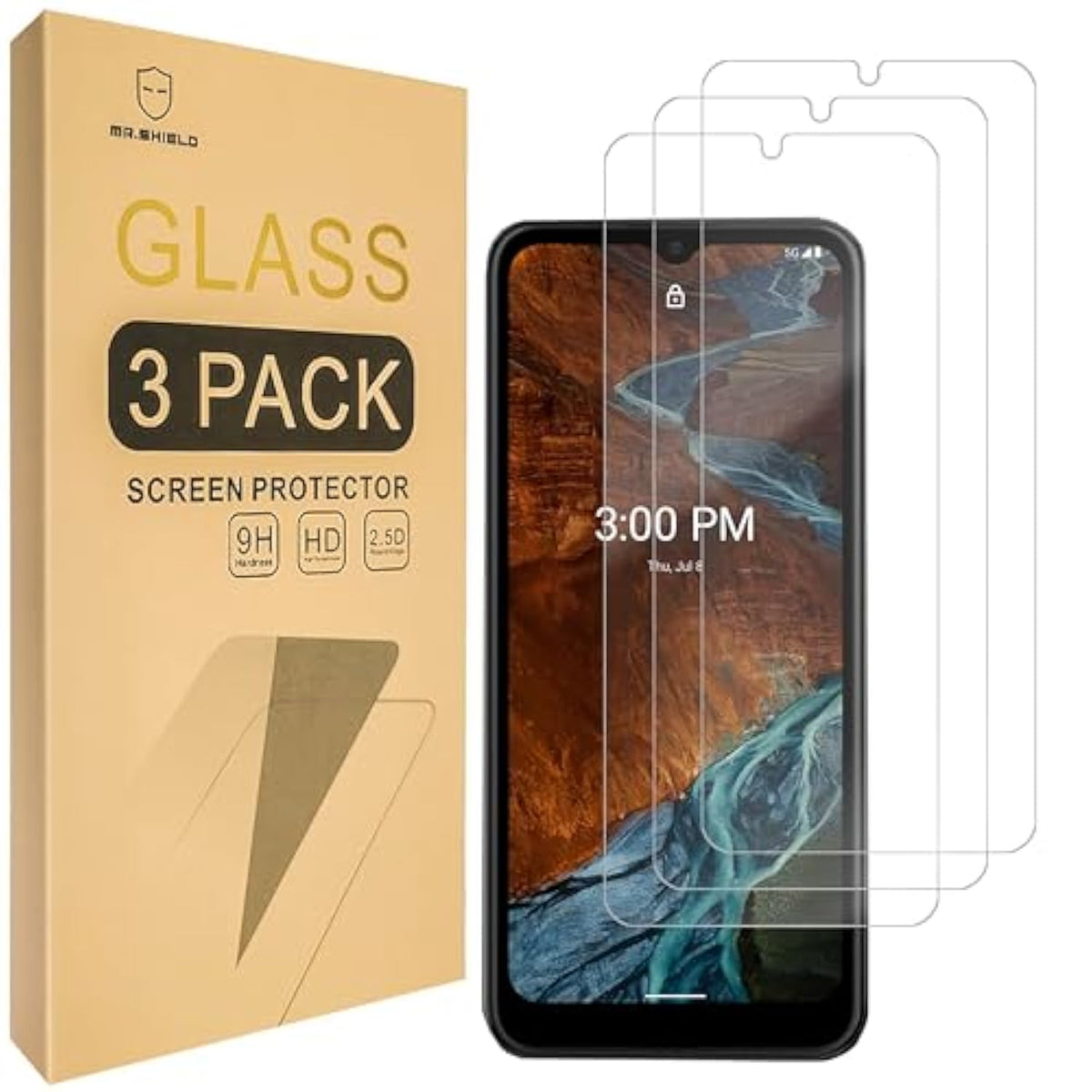 [3-Pack] Designed For Nokia G300 5G [Tempered Glass] [Japan Glass With 9H Hardness] Screen Protector With Replacement