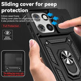 Moto G Stylus 5G 2026/2025 Case with HD Screen Protector and Ring Holder Kickstand Slide Camera Lens Cover Black