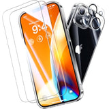 Diamond Clear For Iphone 14 Case With 2X Screen Protector + 2X Camera Lens Protector, [Not Yellowing][Military-Grade Protection] Slim Thin Shockproof Phone Case For Iphone 14, Clear