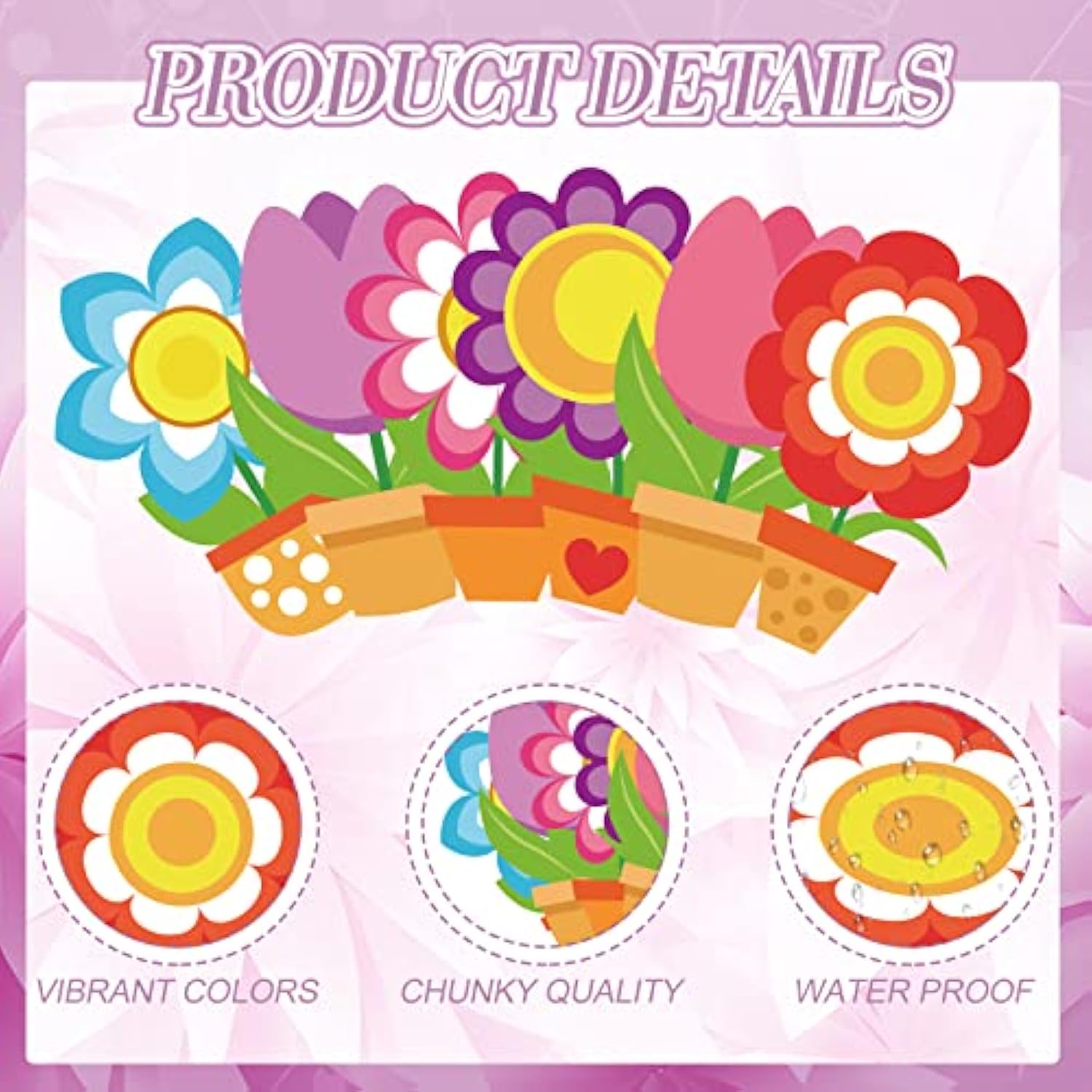 72 Pcs Hello Spring Cut Outs Flower Bulletin Board With 96 Pcs Glue Points Tulip Floral Bee Butterfly Cute Paper Cutouts For School Classroom Game Party Supplies(Fresh Style)