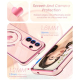 Cute Plated Gold Phone Case for Samsung Galaxy S25 FE - Pink