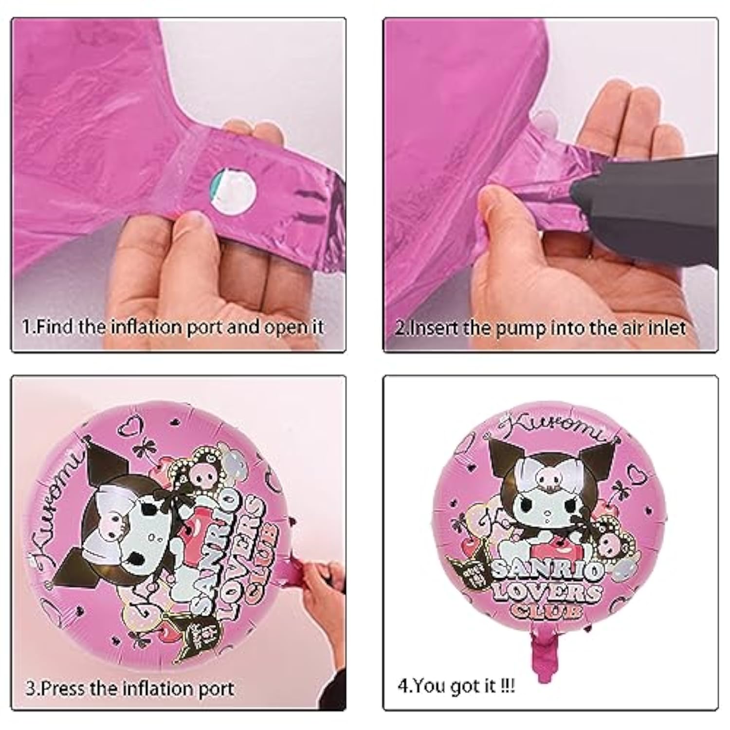 Kitty Birthday Party Supplies 12Pcs Kawaii Foil Balloons for Kids Party Decorations