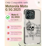 Motorola Moto G 5G 2026/2025 Case for Women with Skull Design