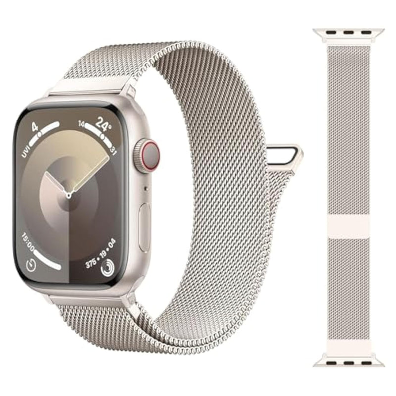 Patented Milanese Loop Compatible With Apple Watch Band 46Mm 38Mm 40Mm 41Mm 42Mm 44Mm 45Mm 49Mm For Women Men, Magnetic Bands Compatible With Iwatch Series 10 9 8 7 6 5 4 3 Se Ultra 2 1