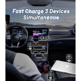Usb C Car Charger-215W 3 Port Superfast Charging Car Charger Adapter For Macbook Pro/Air, Laptop, Ipad, Iphone 14/13/12/11,Samsung Galaxy S23/22, Pixel