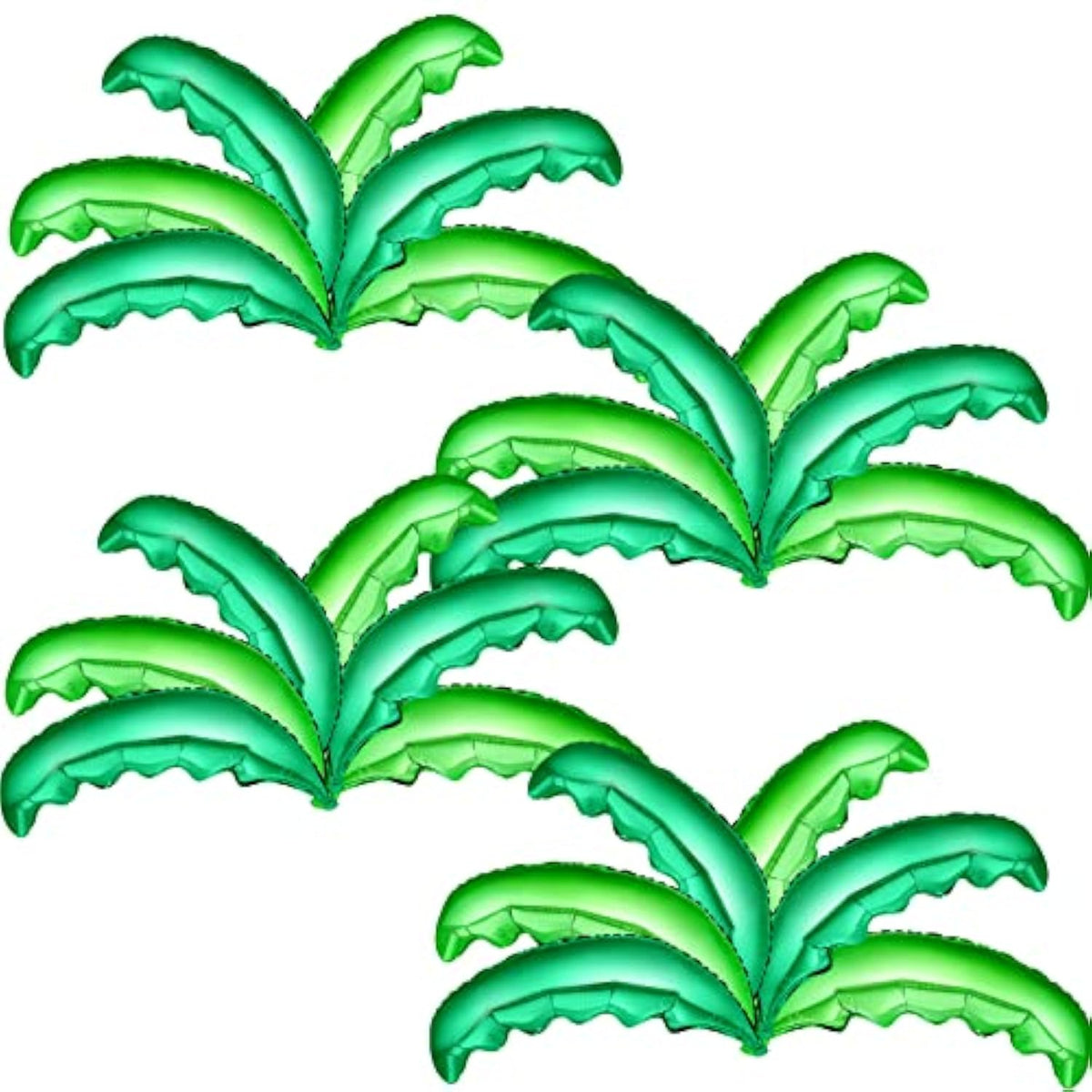 20 Pcs Palm Tree Leaves Balloons, Helium Foil Coconut Tree Leaves Balloons Green Palm Decorations For Kids' Birthday Hawaii Luau Tropical Party Baby Shower, 35.43 X 14.57 Inches