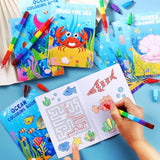 12 Under The Sea Mini Coloring Books Kids With 12 Stacking Crayons Ocean Animals Party Favors Small Activity Books Bulk For Kids Fish Birthday Party Gift Goodie Bag Stuffers