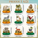 9 Pcs African Safari Centerpieces For Tables Baby Shower Decorations Jungle Animals Honeycomb Centerpieces Safari Animal Theme Birthday Decorations For Boys Kids Baby Shower Nursery Party