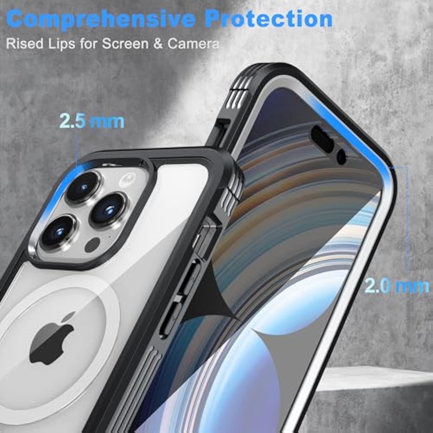 Magnetic Case For Iphone 15 Pro Max With Privacy Screen Protector [Military Grade Protection] [Compatible With Magsafe] Anti Peep Soft Edge Double Sided Tempered Glass Mag-Safe Shockproof Privacy Case
