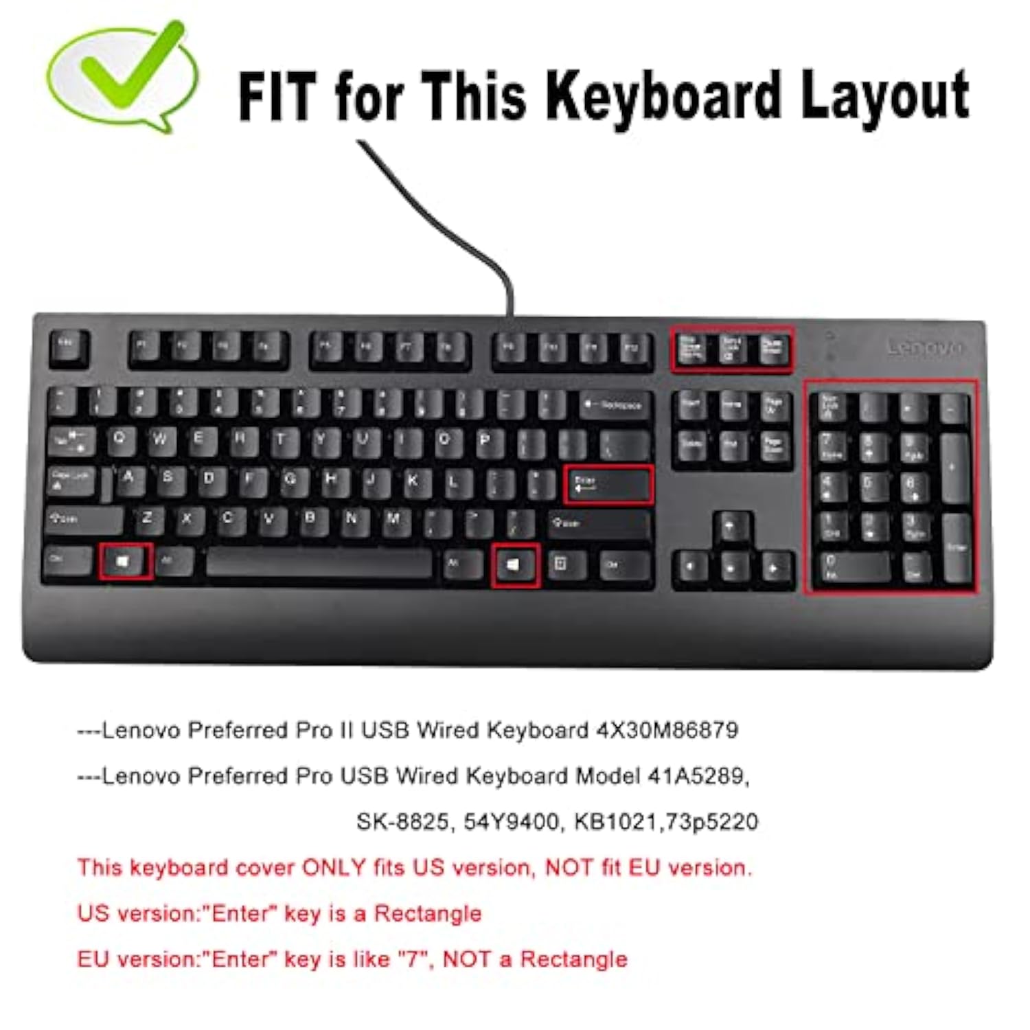 Keyboard Cover For Lenovo Preferred Pro/Preferred Pro Ii For Lenovo Ibm Prefer