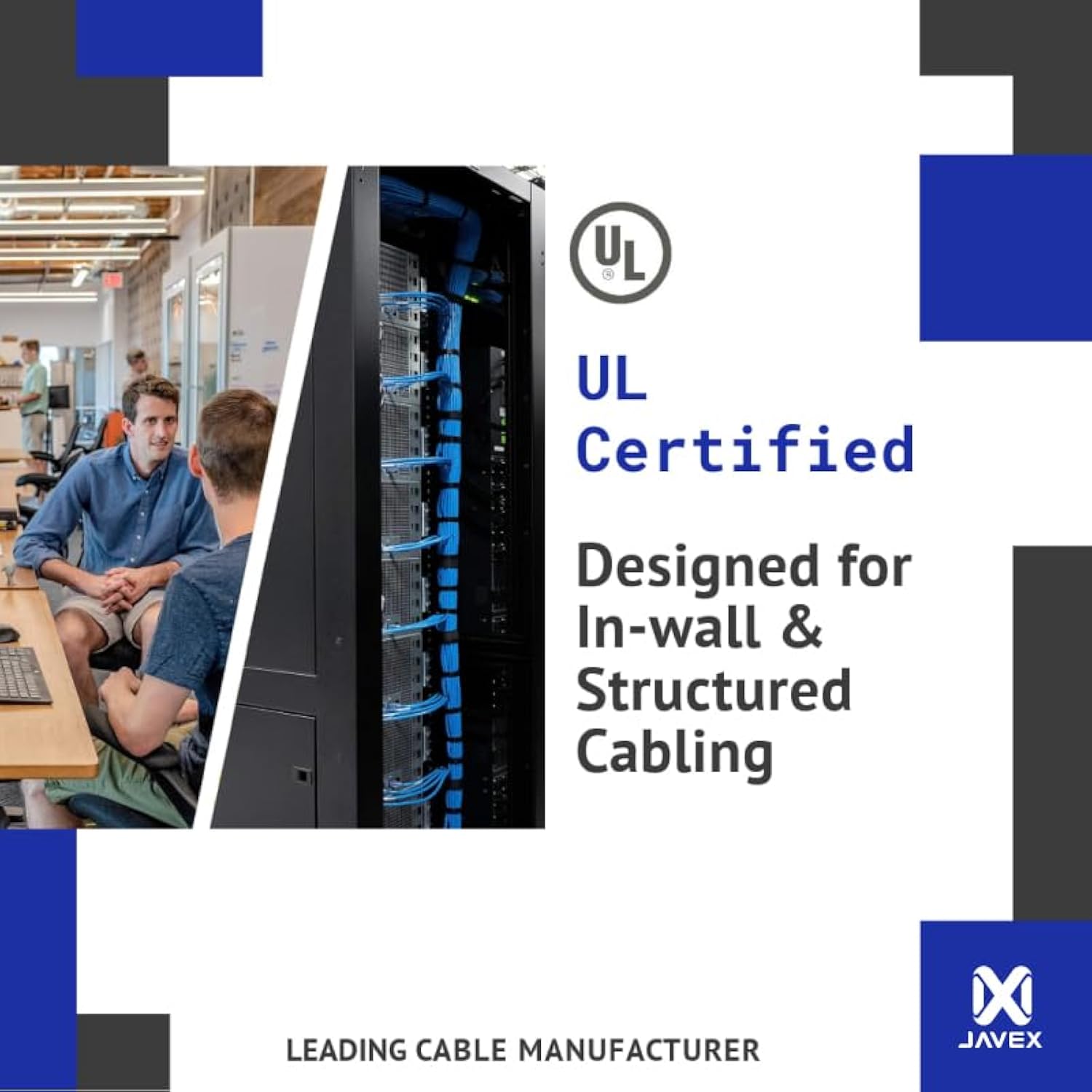 23Awg Cat6 Ul In-Wall Rated Bare Copper 600Mhz, Etl Listed, Utp Ethernet Bulk