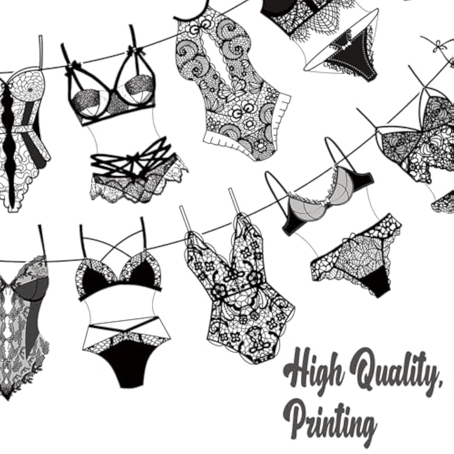 Lingerie Party Banners Lingerie Shower Decorations 2Pcs Bras And Panties Cutout Banners Black Lingerie Party Decor For Underwear Girls Bachelorette Bridal Shower Party Supplies
