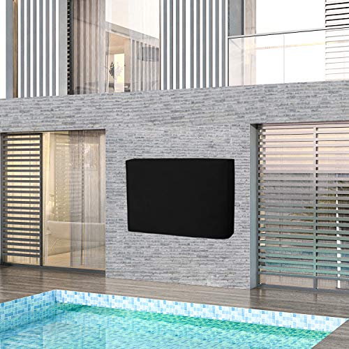 Outdoor TV Cover for 40 to 42 inches LCD, LED, Waterproof, Weatherproof and Dust-Proof TV Screen Protectors with Cleanig Cloth (42 inch,Black)