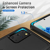 For Galaxy S20 Plus Case, With Hd Screen Protector [Military Grade Drop Tested] Heavy-Duty Tough Rugged Shockproof Protective Case For Samsung S20 Plus, Black