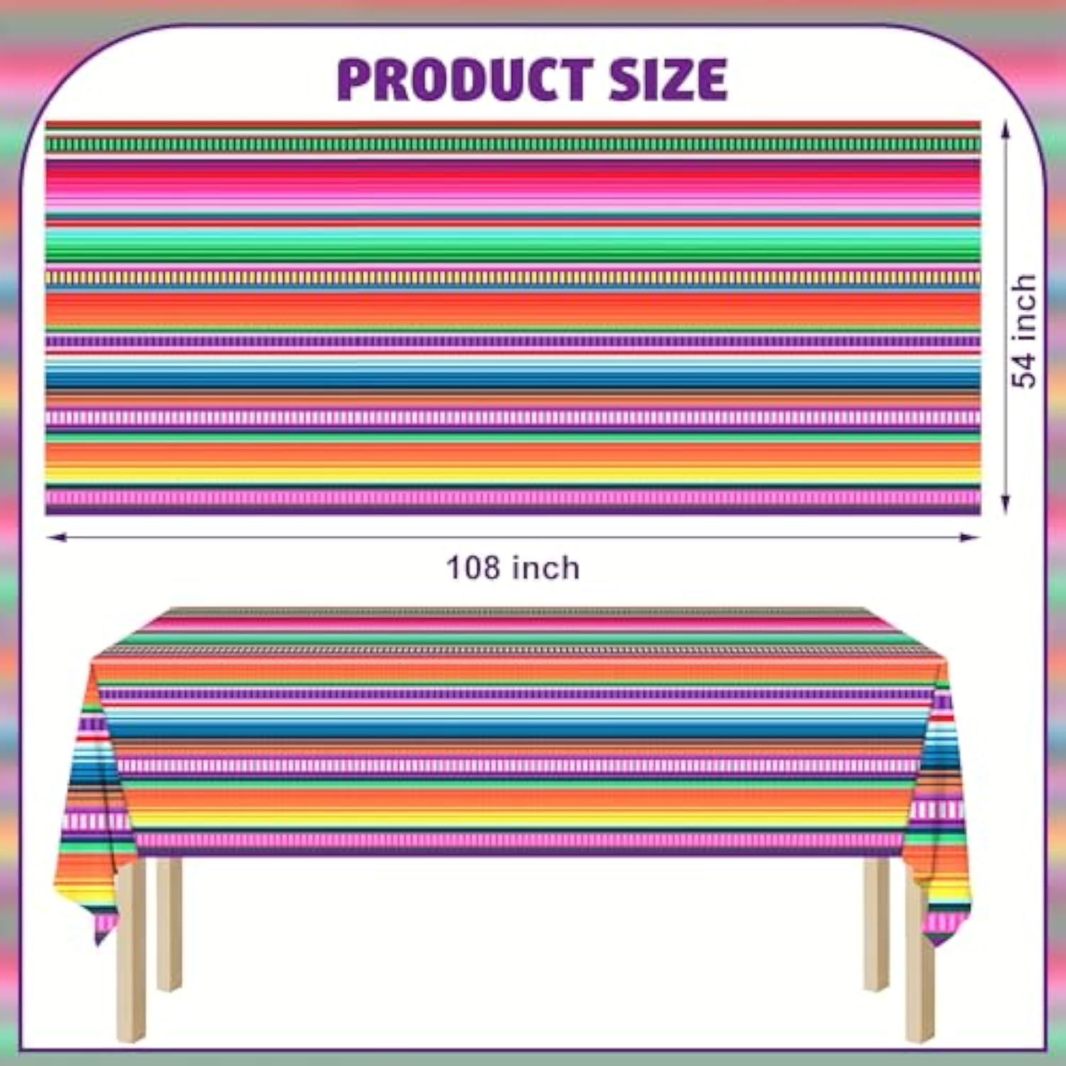 177 Pcs Mexican Fiesta Party Supplies Fiesta Tableware Set Mexican Serape Paper Plates Napkins Cups Mexico Stripes Plastic Tablecloth For Cinco De Mayo Mexico Birthday Party