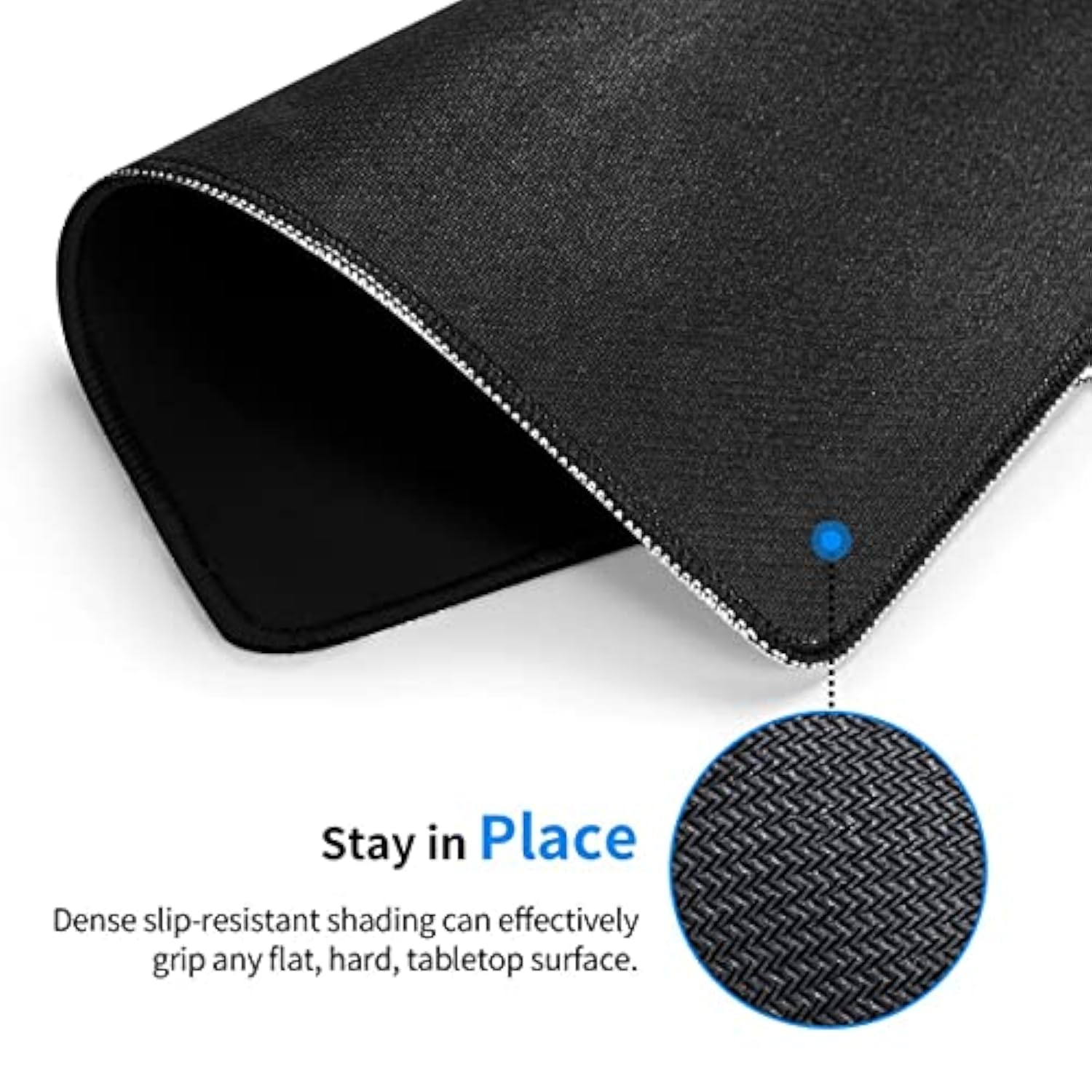 Custom Mouse Pad Personalized Add Your Own Picture Text, Anti-Slip Rubber Based Easy To Clean For Mousepad, Pureblack 10"X12"