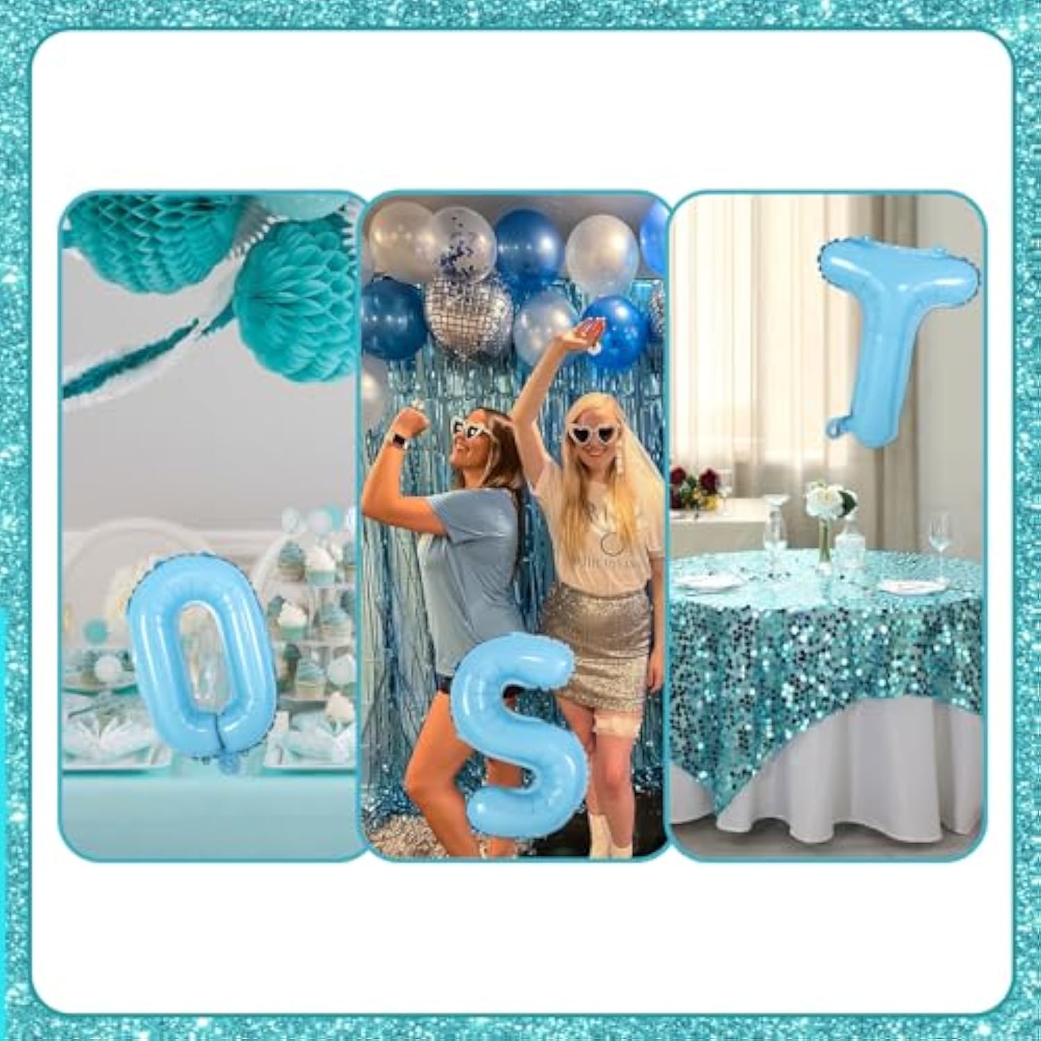 Coastal Bachelorette Decor — “Last Toast on the Coast” Banner & Blue Balloons
