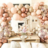 84pcs Blush Ivory Nude Brown Cream Balloon Garland Arch Kit for Boho Parties