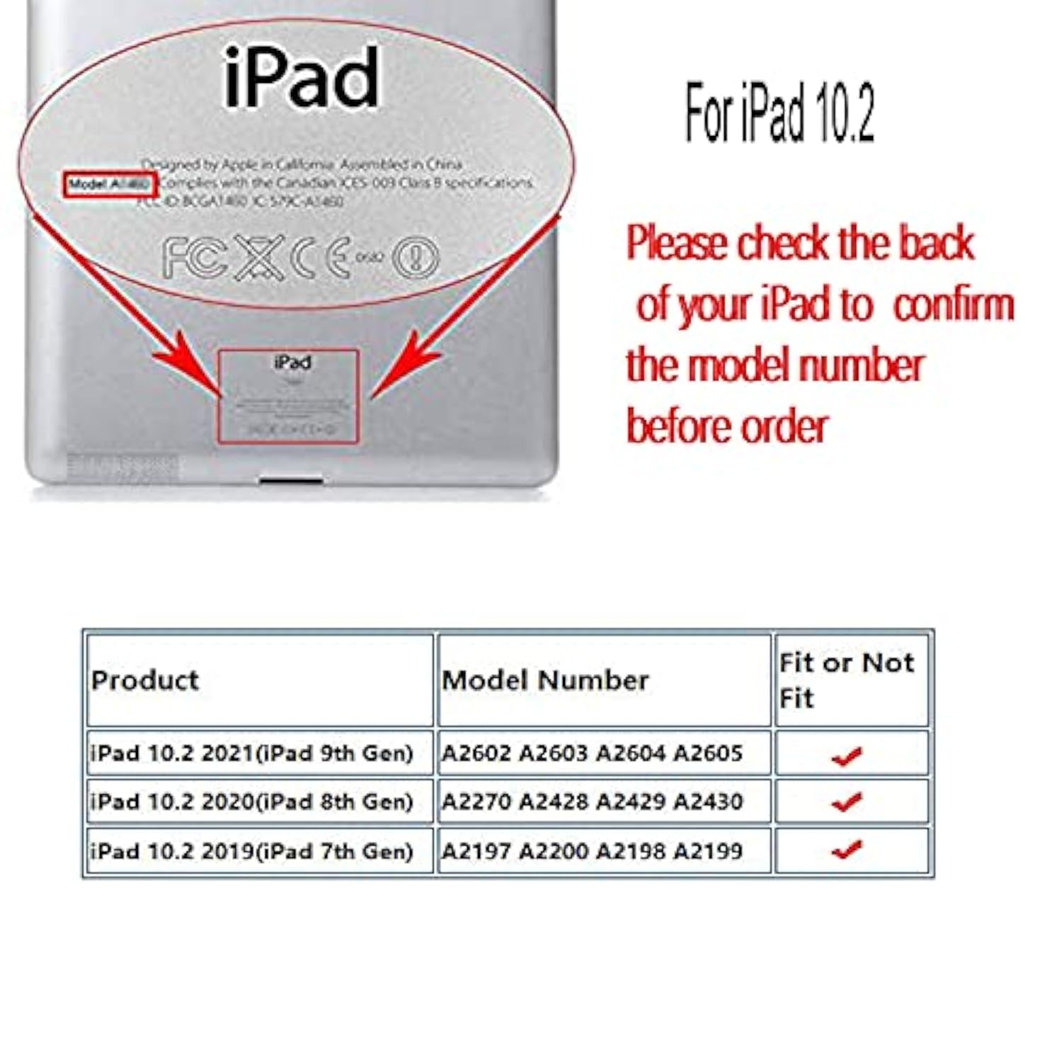 Case For Ipad 10.2 Inch, Ipad 9Th 8Th 7Th Generation, Rotating Stand Smart Mag