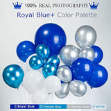 Royal Blue Balloon Garland Kit: Metallic Starbursts, Graduation Party Decor