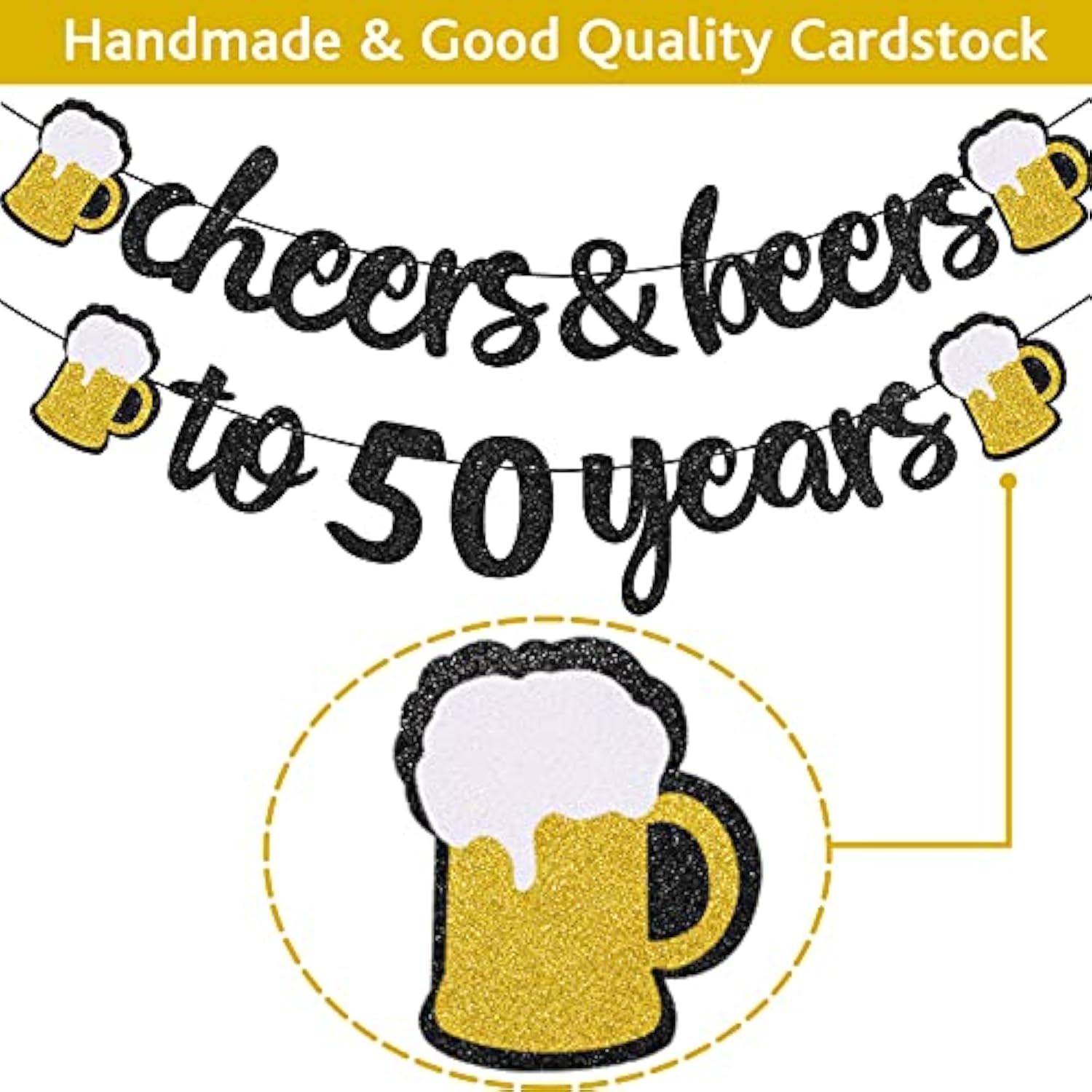 50Th Birthday Decorations Kit For Men Women, Cheers To 50 Years Banner