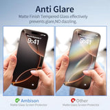 [2 Pack Matte Glass Screen Protector Compatible For Iphone 16 Pro Max 6.9Inch 2024, Anti-Glare & Fingerprint Anti-Reflective No Bubbles Install Frame Smooth As Silk Tempered Glass